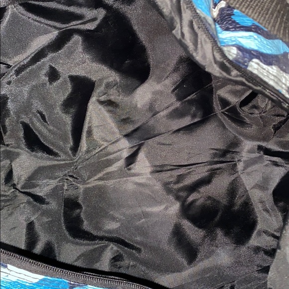 Mixed Bag Designs Blue camouflage Camo duffel bag overnight lined Ripstop NICE! - Picture 3 of 6